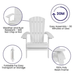 Flash Furniture Charlestown All-Weather Poly Resin Indoor/Outdoor Folding Adirondack Chair -Outdoor Comfort Deals Store GUEST a5b9df0b f1fc 4028 8f1b eec7f0a42cf9