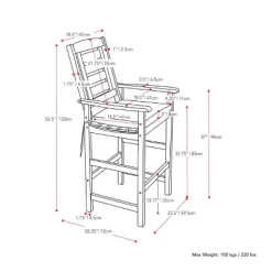 Miramar 5pc Square Wood Patio Bar Height Dining Set - Cinnamon Brown/Black - CorLiving 17 Miramar 5pc Square Wood Patio Bar Height Dining Set - Cinnamon Brown/Black - CorLiving -Outdoor Comfort Deals Store GUEST a5d26a7b 3809 4499 a602 b3b85513717b