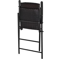 5-Piece Patio Rattan Dining Table Set , Counter Height PE Wicker Dining Table Set With Umbrella Hole And 4 Foldable Chairs, Brown-ModernLuxe 16 5-Piece Patio Rattan Dining Table Set , Counter Height PE Wicker Dining Table Set With Umbrella Hole And 4 Foldable Chairs, Brown-ModernLuxe -Outdoor Comfort Deals Store GUEST a651c4c0 f29b 4951 a933 8bb55333bd73