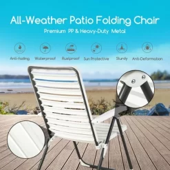 Costway Patio PP Folding Chair Adjustable Reclining 7-Level All-Weather Portable Outdoor -Outdoor Comfort Deals Store GUEST a712e662 ee0d 4d40 ac95 7aac24121edf