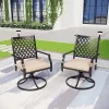 5pc Dining Set With 37" Table & 4 Swivel Arm Chairs - Captiva Designs