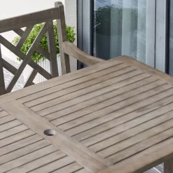 Azen 5pc Outdoor Reynard Durable Farmhouse Acacia Hardwood Dining Set Gray Wash -Outdoor Comfort Deals Store GUEST a756974d 3a21 43b2 b9a5 315bd7c287f7