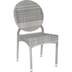 Valdez Indoor Outdoor French Bistro Stacking Side Chair (Set Of 2) - Grey - Safavieh -Outdoor Comfort Deals Store GUEST a7cc40ba 4152 45e8 8f67 fdca789e4d0d