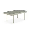 All-Weather Wicker Windham Outdoor Coffeee Table With Glass Top Gray - Alaterre Furniture