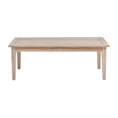 Linon Acacia Rectangle Melita Coffee Table Natural 2 Linon Acacia Rectangle Melita Coffee Table Natural - Image 2
