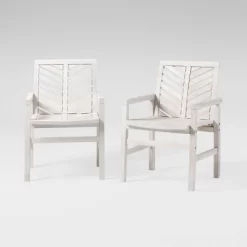 2pk Slatted Chevron Acacia Wood Patio Chairs - Saracina Home 22 2pk Slatted Chevron Acacia Wood Patio Chairs - Saracina Home -Outdoor Comfort Deals Store GUEST aa2415f8 ee29 4d64 9a59 635679ab9a2b
