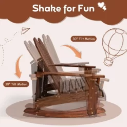 Costway 2 Person Kid Adirondack Rocking Chair Outdoor Backrest Armrest Solid Wood Coffee/White 13 Costway 2 Person Kid Adirondack Rocking Chair Outdoor Backrest Armrest Solid Wood Coffee/White -Outdoor Comfort Deals Store GUEST aadf6671 f61f 4650 b332 76b95a31f63d