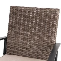 5pc Outdoor Bar Set With Cushions & Square Metal Table With Umbrella Hole - Captiva Designs -Outdoor Comfort Deals Store GUEST ac355fd8 55ad 40a3 8f7a 0f4efa88e635