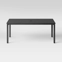 Ryegate 6 Person Weathered Teak Rectangle Patio Dining Table - Threshold™