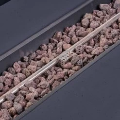 Cape Coral 3pc Aluminum And Rectangular MGO Fire Table Set - Gray - Christopher Knight Home -Outdoor Comfort Deals Store GUEST adc16923 e570 4499 9137 ba485d2dd65b