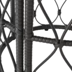 Bruce Outdoor Round Wicker Side Table Gray - Christopher Knight Home