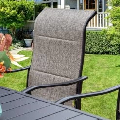 7pc Patio Dining Set With Rectangle Table With 2.6" Umbrella Hole & 360 Swivel Padded Arm Chairs - Captiva Designs -Outdoor Comfort Deals Store GUEST aee9bd96 2ae5 4502 8b42 237dc1534733