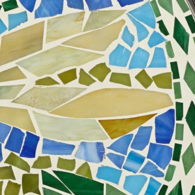 Teal Island Designs Modern Black Round Outdoor Accent Side Table 14" Wide Blue Green Dragonfly Mosaic Tabletop Front Porch Patio Home House 2 Teal Island Designs Modern Black Round Outdoor Accent Side Table 14" Wide Blue Green Dragonfly Mosaic Tabletop Front Porch Patio Home House - Image 2