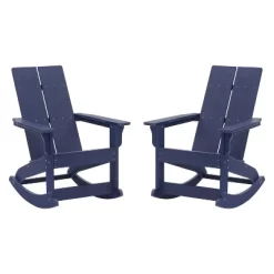 Emma And Oliver Set Of 2 Modern All-Weather Poly Resin Adirondack Rocking Chairs For Indoor/Outdoor Use -Outdoor Comfort Deals Store GUEST af180122 6ce1 451d 873b 4b5ada318fde
