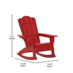 Flash Furniture Newport HDPE Adirondack Chair With Cup Holder And Pull Out Ottoman, All-Weather HDPE Indoor/Outdoor Chair -Outdoor Comfort Deals Store GUEST afaaf252 169d 4abe be7a 5d9afec124ad