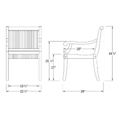 Mosko 5pc Solid Teak Outdoor Dining Set - Cambridge Casual -Outdoor Comfort Deals Store GUEST b0f2ff96 b09f 4873 aeb0 94448c1942ff