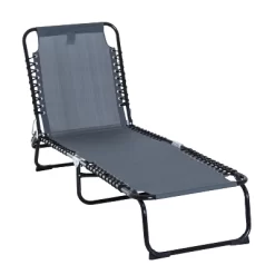 Outsunny Outdoor Folding Chaise Lounge Chair Portable Lightweight Reclining Garden Sun Lounger With 4-Position Adjustable Backrest For Patio, Deck, And Poolside -Outdoor Comfort Deals Store GUEST b26a2e01 b22d 4cfc b423 ca97653c74af