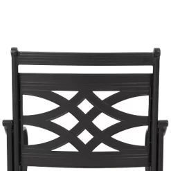 7pc Outdoor Dining Set With 6 Chairs With Seat & Back Cushions & Metal Rectangle Table With Umbrella Hole - Captiva Designs -Outdoor Comfort Deals Store GUEST b2b22f97 5cb1 4d7f a309 95c07955993d