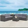 Costway 8 PCS Wicker Sofa Rattan Furniture Set Patio Furniture W/ Storage Outdoor