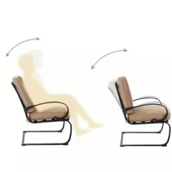 Captiva Designs 5pc Patio Dining Set With Square Table & 4 Metal Spring Motion Chairs -Outdoor Comfort Deals Store GUEST b56a312d b06c 431f 83ed 802310a08207