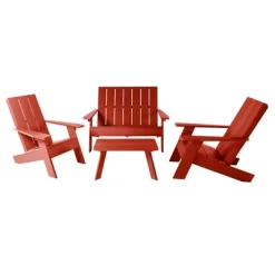 Italica 4pc Outdoor Set With Modern Adirondack Chairs, Double Wide Adirondack Chairs & Table - Highwood 20 Italica 4pc Outdoor Set With Modern Adirondack Chairs, Double Wide Adirondack Chairs & Table - Highwood -Outdoor Comfort Deals Store GUEST b5c50e1a 256c 4f5b be1b 3866b2121fde