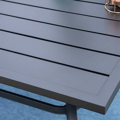 7pc Outdoor Dining Set With 37" Table & Swivel Arm Chairs - Captiva Designs 9 7pc Outdoor Dining Set With 37" Table & Swivel Arm Chairs - Captiva Designs - Image 9