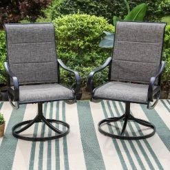 5pc Patio Set With Square Table & Steel 360 Swivel Sling Arm Chairs - Captiva Designs -Outdoor Comfort Deals Store GUEST b661f209 8e62 42d0 a960 a8bddabf7e11