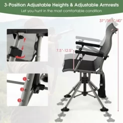 Costway 360 Degree Silent Swivel Hunting Chair W/ All-terrain Feet Pads Support 400 LBS 13 Costway 360 Degree Silent Swivel Hunting Chair W/ All-terrain Feet Pads Support 400 LBS -Outdoor Comfort Deals Store GUEST b7895227 2ec0 4b87 804a 4f0e418b6de6