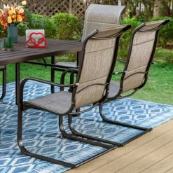 2pk Steel Patio Padded Sling C-Spring Arm Chairs - Captiva Designs -Outdoor Comfort Deals Store GUEST b78e5ed2 8355 45de a918 40767f172de6
