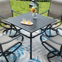 Patio Set With Steel Table With 1.57" Umbrella Hole & 360 Swivel Sling Arm Chairs - Captiva Designs 14 Patio Set With Steel Table With 1.57" Umbrella Hole & 360 Swivel Sling Arm Chairs - Captiva Designs -Outdoor Comfort Deals Store GUEST b858b8aa 0691 4ca8 9845 e113f7ad5873