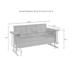 Bates Outdoor Metal Sofa Glider - Navy - Crosley -Outdoor Comfort Deals Store GUEST bacf293b d942 4253 bcd9 dfca0a445b02