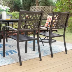 7pc Outdoor Dining Set With 37" Table & Swivel Arm Chairs - Captiva Designs 13 7pc Outdoor Dining Set With 37" Table & Swivel Arm Chairs - Captiva Designs -Outdoor Comfort Deals Store GUEST bc98f5b5 0d09 4d72 9860 929f230fa196