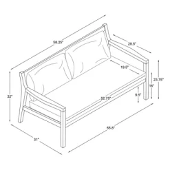Linon Melita Acacia Two Seater Sofa Beige/White -Outdoor Comfort Deals Store GUEST bd899e00 d5af 423d bdc7 40c34da49e86