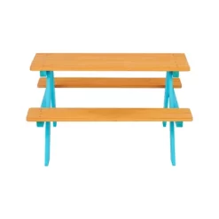 Kids' Outdoor Wood Rectangle Picnic Table - Turquoise - Teamson Kids -Outdoor Comfort Deals Store GUEST bdd30857 7ddc 47df 8c23 491c7921e7ab
