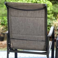 7pc Patio Dining Set With Rectangle Table With 2.6" Umbrella Hole & Sling Arm Chairs - Captiva Designs -Outdoor Comfort Deals Store GUEST be54fa6b daa8 4e46 b99a 364507cedbbf