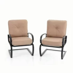 Captiva Designs 5pc Patio Dining Set With Square Table & 4 Metal Spring Motion Chairs -Outdoor Comfort Deals Store GUEST c0a32d82 c2c4 4525 a355 7718d497f956