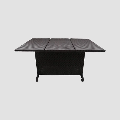 Maldives 7pc Foldable Wicker Dining Set - Brown - Christopher Knight Home 3 Maldives 7pc Foldable Wicker Dining Set - Brown - Christopher Knight Home - Image 3