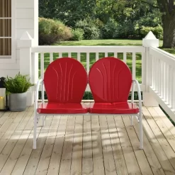 Griffith Outdoor Loveseat - Bright Red - Crosley -Outdoor Comfort Deals Store GUEST c2f87aa9 26cb 4696 8c95 61f79da9683f