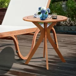 Costway 27'' Outdoor Round Table Solid Wood Coffee Side Bistro Table 11 Costway 27'' Outdoor Round Table Solid Wood Coffee Side Bistro Table -Outdoor Comfort Deals Store GUEST c3a47b72 ab88 4ffa a80c 1387fcd5767b