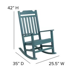 Flash Furniture Winston All-Weather Poly Resin Wood Rocking Chair -Outdoor Comfort Deals Store GUEST c4e90dcc 23a8 4c45 b328 52880680cbc1