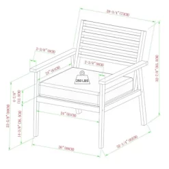 Saracina Home Mid-Century Modern Slatted Outdoor Acacia Arm Chair -Outdoor Comfort Deals Store GUEST c5373106 fe50 4bc9 a5c2 413de41b73ee