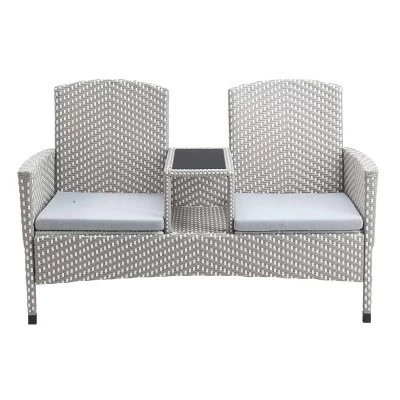 2pc Maksville Aluminum Patio Loveseat & Storage Bench - MiBasics 15 2pc Maksville Aluminum Patio Loveseat & Storage Bench - MiBasics - Image 15