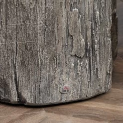 HOMCOM Tree Stump Stool, Decorative Side Table With Round Tabletop, Concrete End Table With Wood Grain Finish, For Indoors And Outdoors, Grey -Outdoor Comfort Deals Store GUEST c9512d05 1e49 4f06 8829 963b0e1b4681