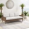 Capella Outdoor Wicker Sofa - Cream/Brown - Crosley