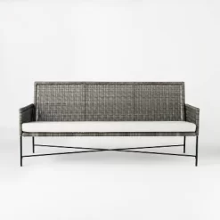 Wicker & Metal X Frame Patio Sofa - Gray - Threshold™ Designed With Studio McGee 9 Wicker & Metal X Frame Patio Sofa - Gray - Threshold™ Designed With Studio McGee -Outdoor Comfort Deals Store GUEST cc70c42f 8a55 439d 94fa 2f1b97698daa