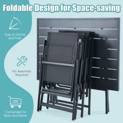 Costway 5 PCS Patio Dining Furniture Set Armchairs Folding Table No Assembly -Outdoor Comfort Deals Store GUEST ccf37cc8 756a 4552 bf55 c94108dce836