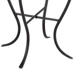 Teal Island Designs Modern Black Round Outdoor Accent Side Tables 14" Wide Set Of 2 Free-Form Mosaic Tabletop Front Porch Patio Home House -Outdoor Comfort Deals Store GUEST d2cd1f2c ce88 4718 a990 2481b809bbab