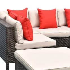 Outsunny 9-Piece Rattan Wicker Outdoor Patio Sectional Furniture Conversation Set With Modern Design, Thick Soft Cushions, Footstool & Tea Table -Outdoor Comfort Deals Store GUEST d2df1a61 2437 48b6 bcec 6dd85a4a8d87