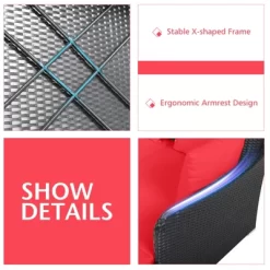 Tangkula Patio Rattan Daybed With 4 Pillows Cushioned Sofa For Outdoor -Outdoor Comfort Deals Store GUEST d347f78c 8d98 4b31 a021 69557cd44593