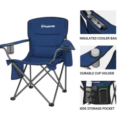 KingCamp Padded Folding Lounge Chairs With Built-In Cupholder, Insulated Cooler Sleeve, And Side Storage Pocket For Indoor & Outdoors, Blue (2 Pack) 6 KingCamp Padded Folding Lounge Chairs With Built-In Cupholder, Insulated Cooler Sleeve, And Side Storage Pocket For Indoor & Outdoors, Blue (2 Pack) -Outdoor Comfort Deals Store GUEST d36c89d0 55c2 4c41 acc6 dc893f089d8d
